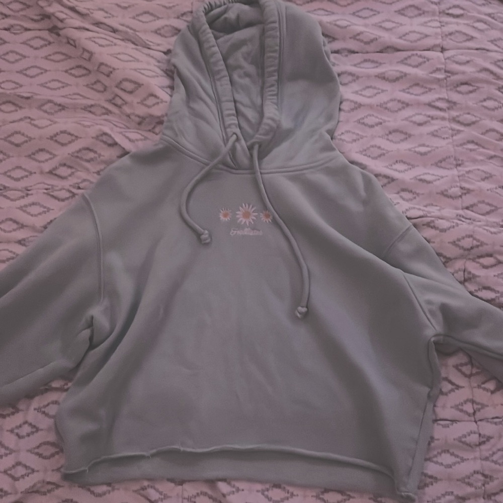 XS Hollister Daisy Cropped Hoodie
